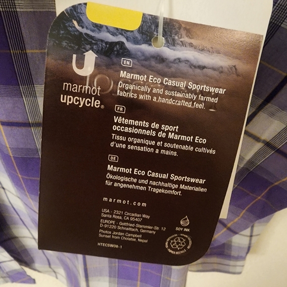 NWT Marmot Kate LS Longsleeve Purple Gray UPF/UV 20 Performance Shirt Womens XL - Picture 3 of 12